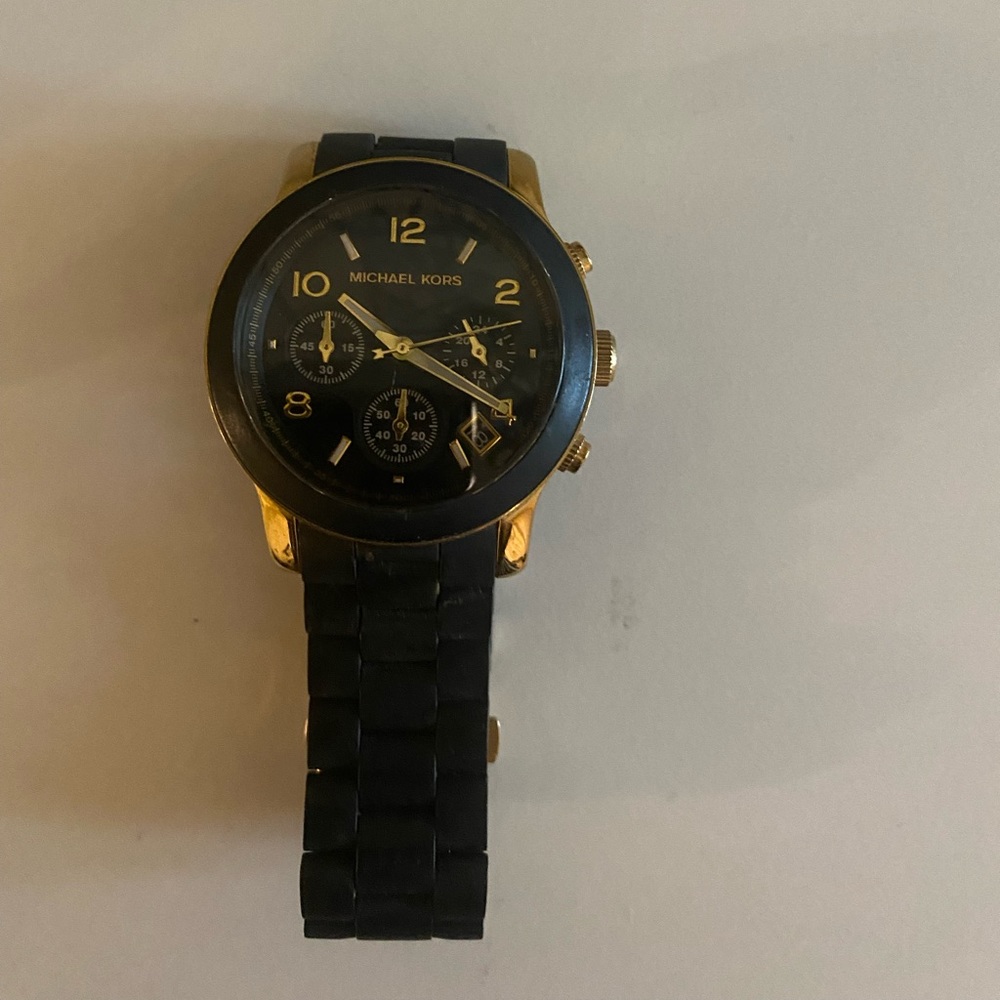 Black & gold Michael Kors watch